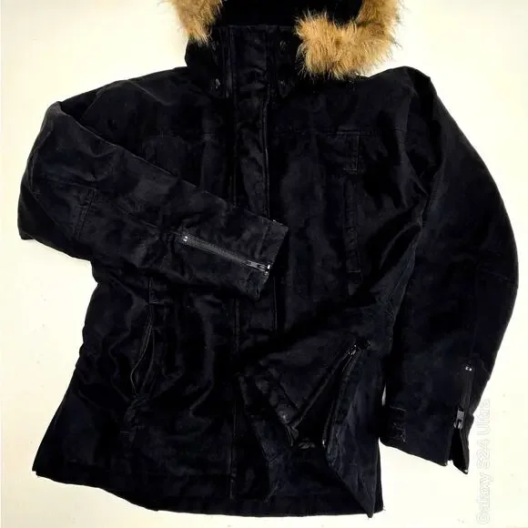 Outback Trading Co. Black Microsuede Jacket Insulated Quilted Gold Cup Women's M - Picture 8 of 10